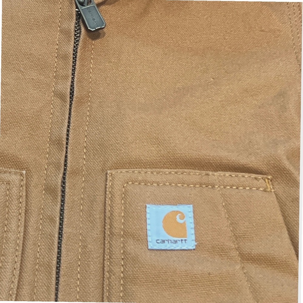 Carhartt Kids Canvas Active Jacket Brown Hooded Quilted Fall 2021 Sample - Picture 6 of 6